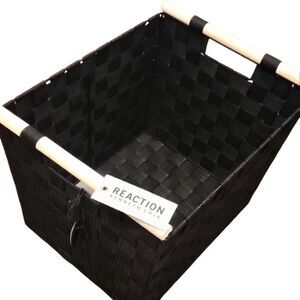 Kenneth Cole Reaction Black Weave Storage Basket